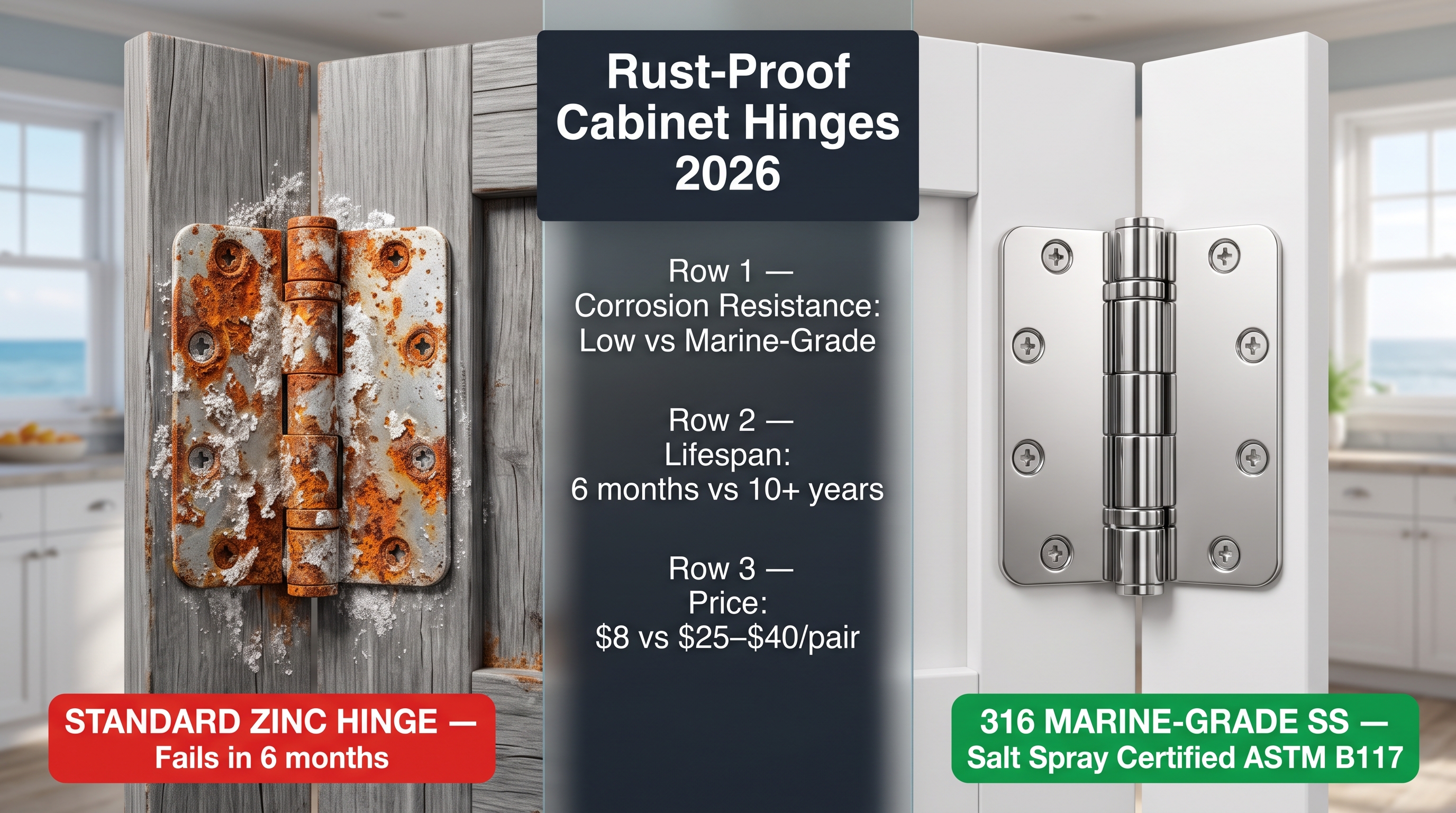 Kitchen Hardware: Rust-Proof Cabinet Hinges 2026