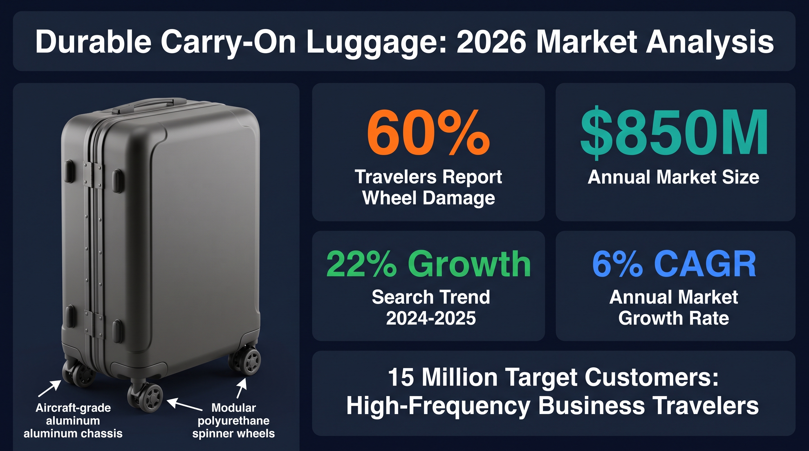 Durable Carry-On Luggage: Wheel Solutions 2026 Market Analysis