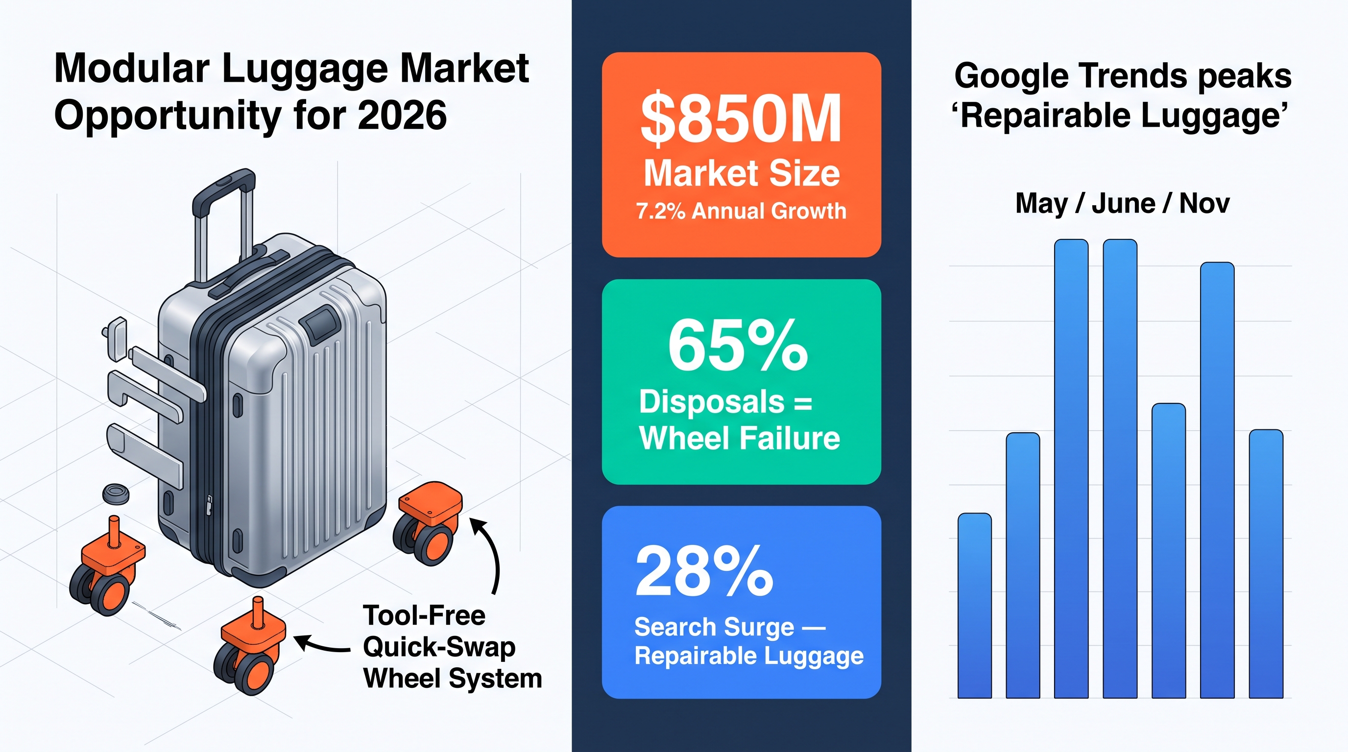 Modular Luggage Market: Repairable Wheels 2026 Analysis