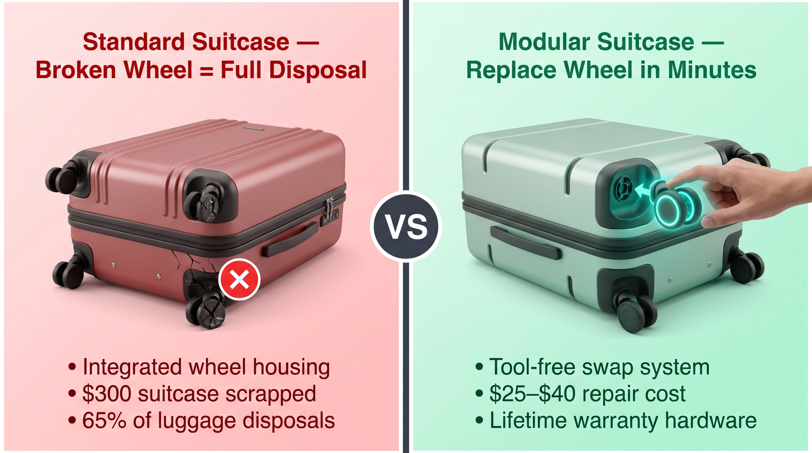 Modular Luggage Market: Repairable Wheels 2026 Analysis